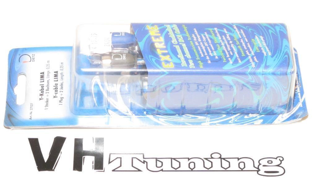 Dietz Y-cable LIMA 1 Jack -> 2 Plugs 0,25M signaal kabel, Ophalen of Verzenden