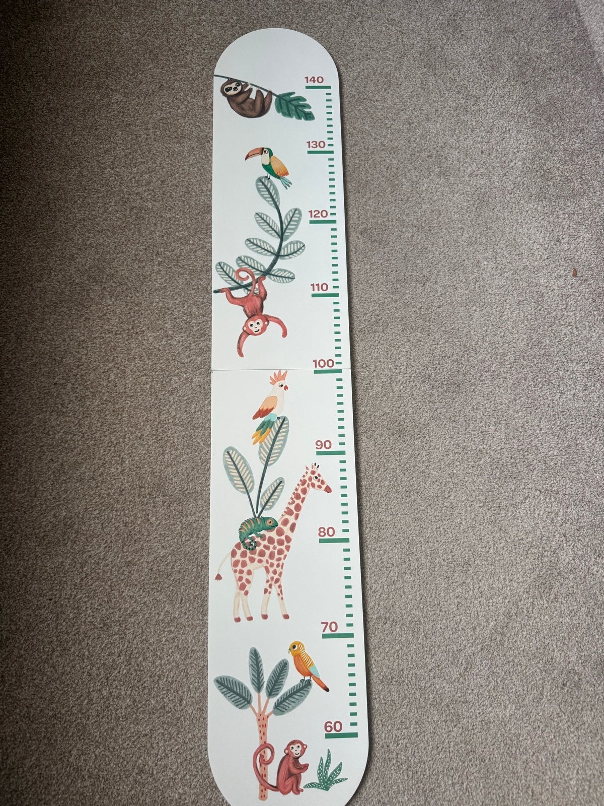 Mooie meetlat met jungle dieren, Overige merken, Ophalen of Verzenden, Zo goed als nieuw, Wanddecoratie
