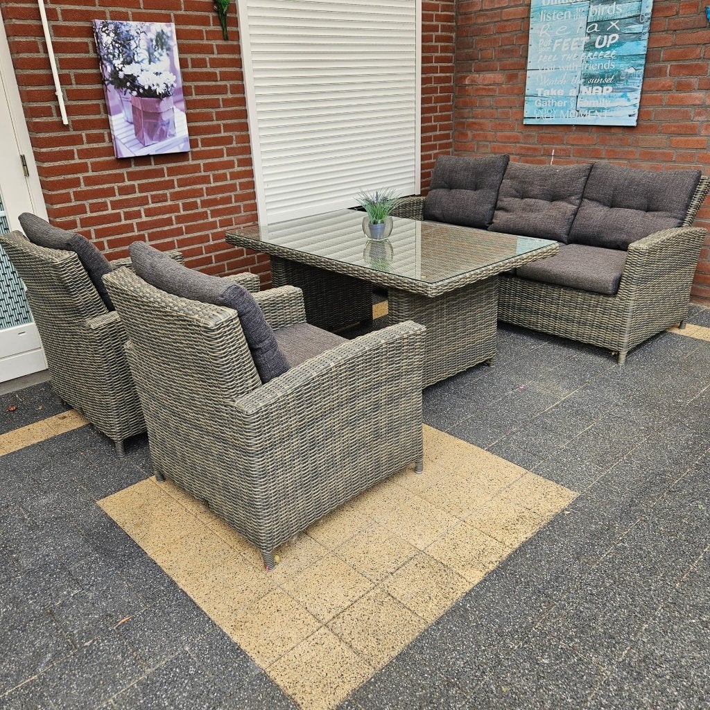 Tuinset, Tuin en Terras, Tuinsets en Loungesets, Ophalen, 5 zitplaatsen, Kunststof, Gebruikt