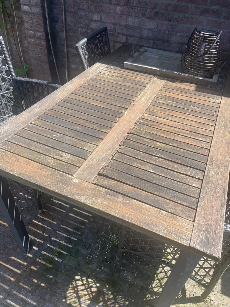Tuintafel, Ophalen, Gebruikt, 4 zitplaatsen