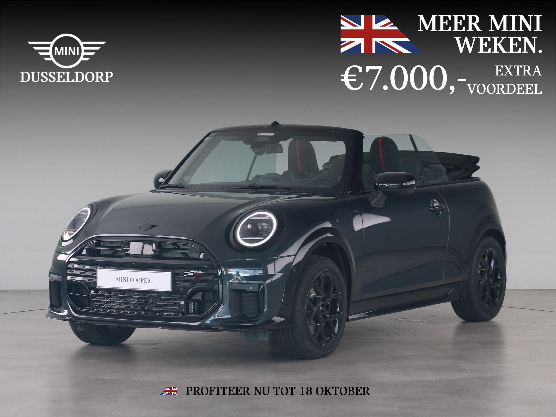 MINI Cabrio Cooper C John Cooper Works Pakket XL PRIVATE LEA, Auto's, 1998 cc, 15 km/l, Zwart, Cabriolet