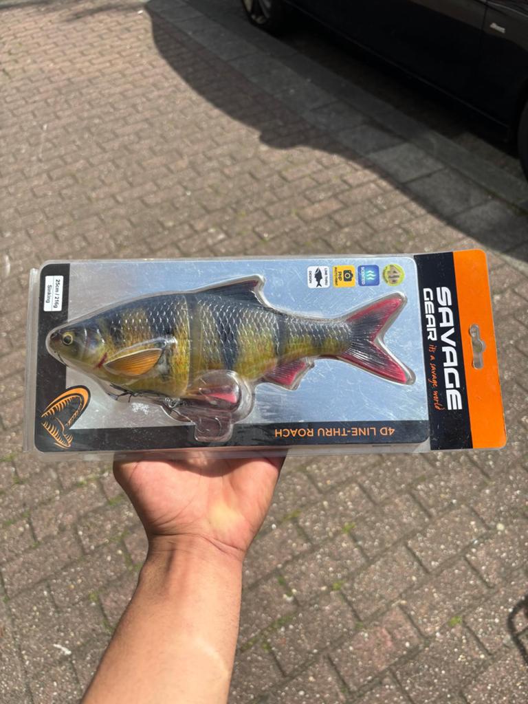 Savage gear 4 line thru roach 25cm 216g, Ophalen of Verzenden, Zo goed als nieuw, Overige typen