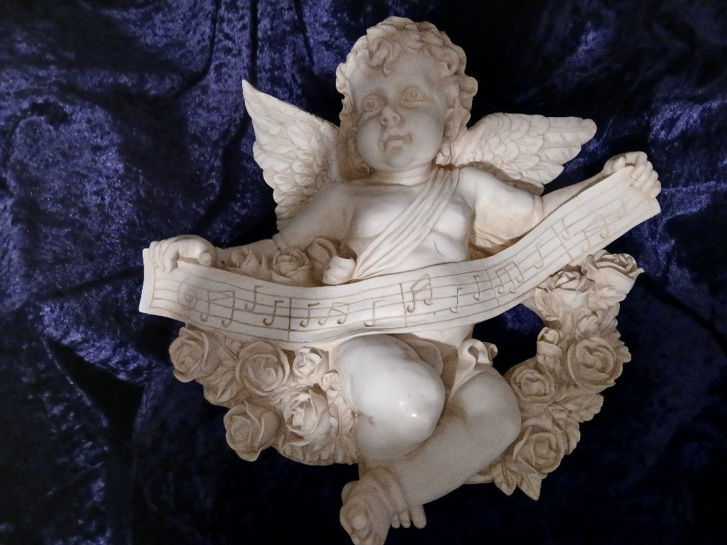 Muziekale Engel wanddecoratie, Ophalen, Weerbestendig, Kunststof, Wanddecoratie