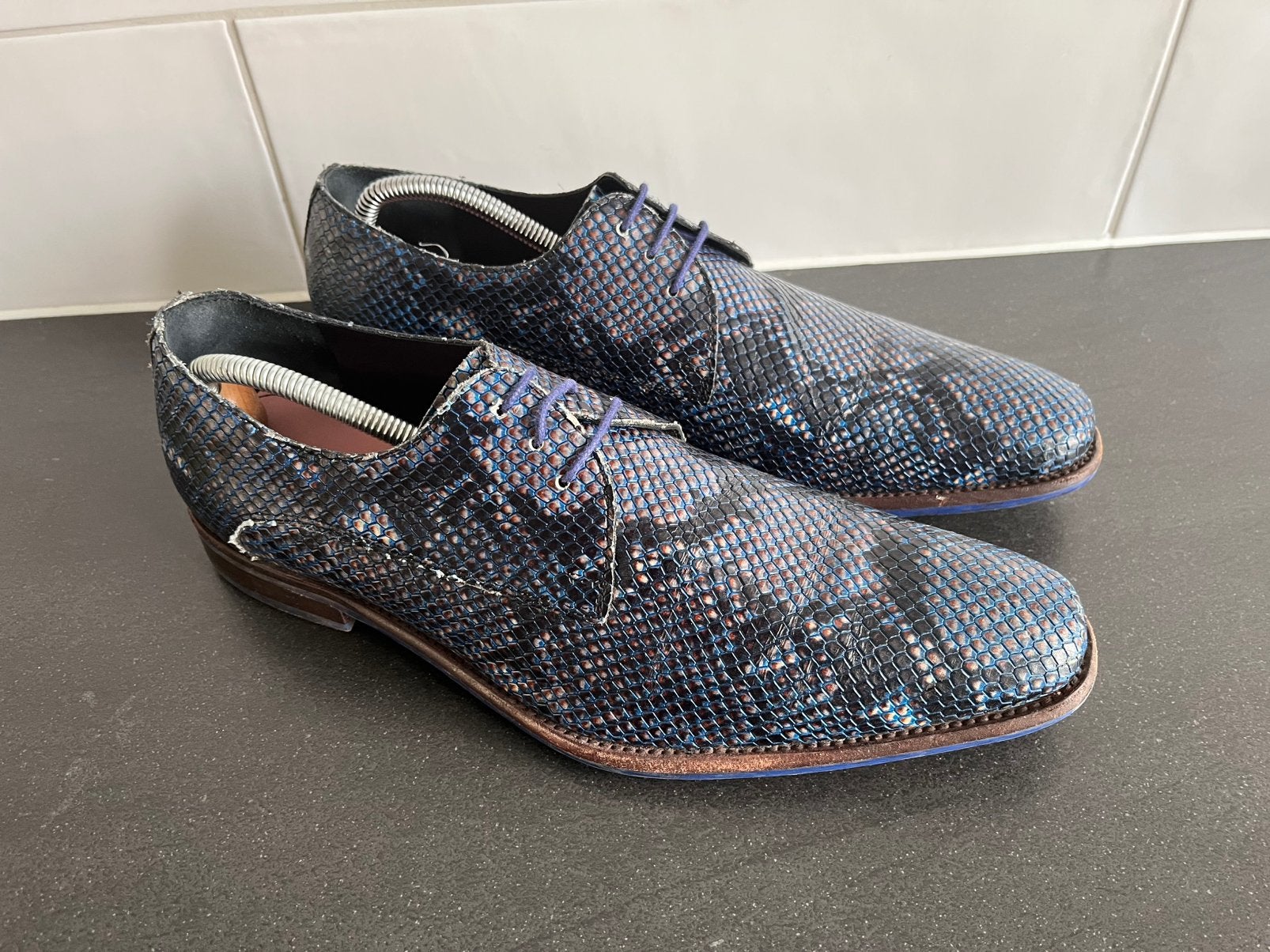 Floris van Bommel herenschoenen maat 8.5 / 42.5, Floris van Bommel, Blauw, Floris van Bommel, Ophalen of Verzenden