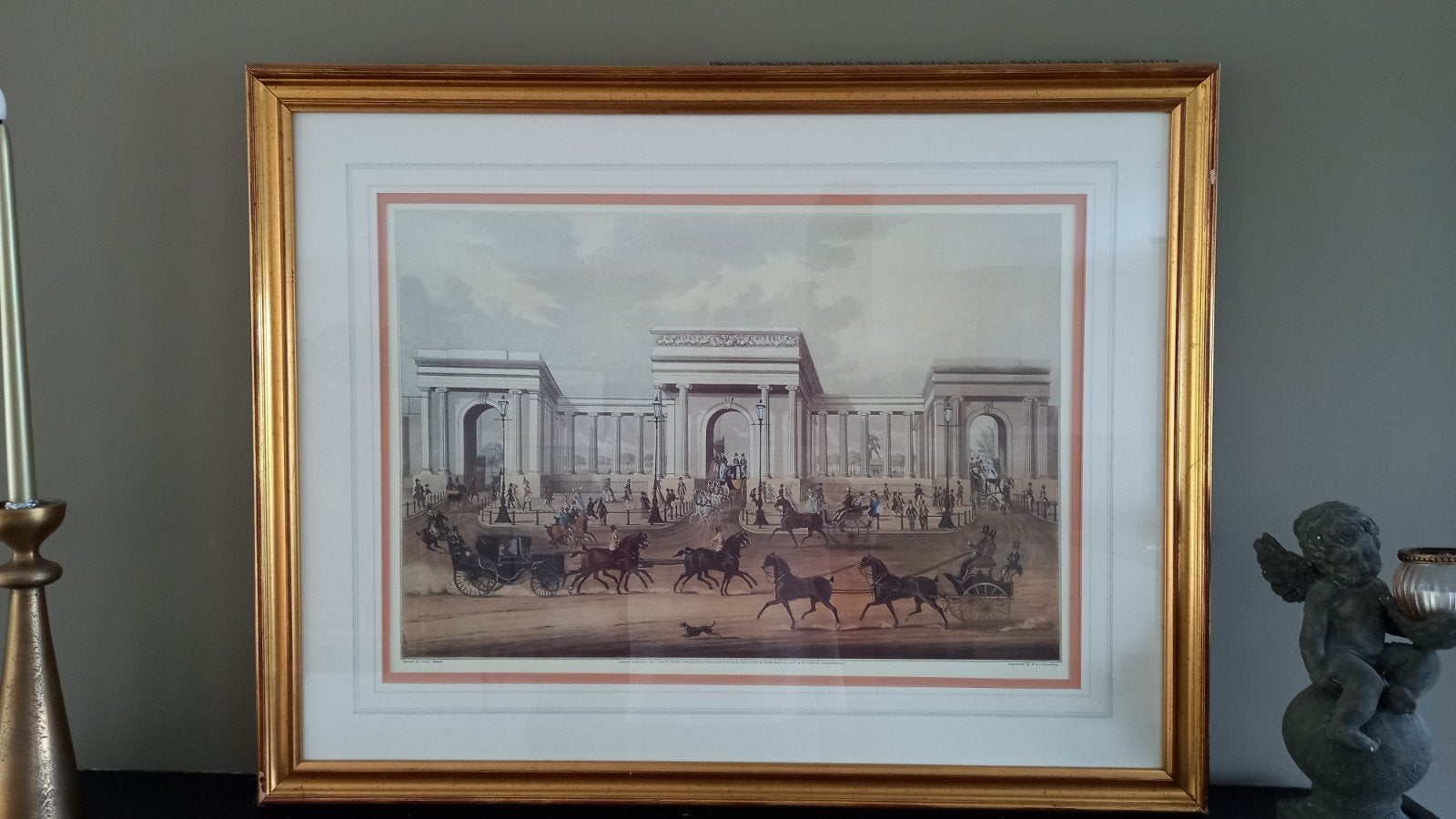 Antieke print James Pollard - London 1844, 86x67 cm, Ophalen