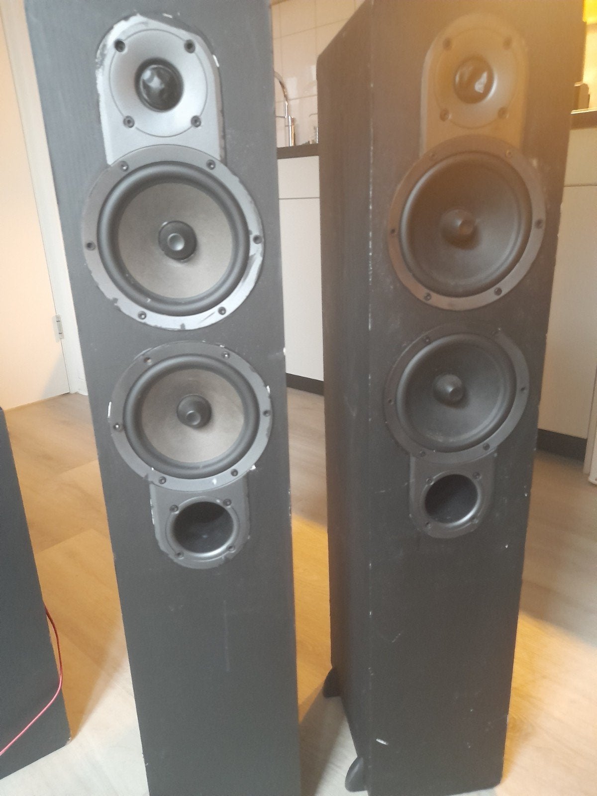 Jamo S 426 Vloerstaande Luidsprekers - Zwart, Vloerstaande luidspreker, 120 tot 150 watt, Ophalen of Verzenden, Jamo