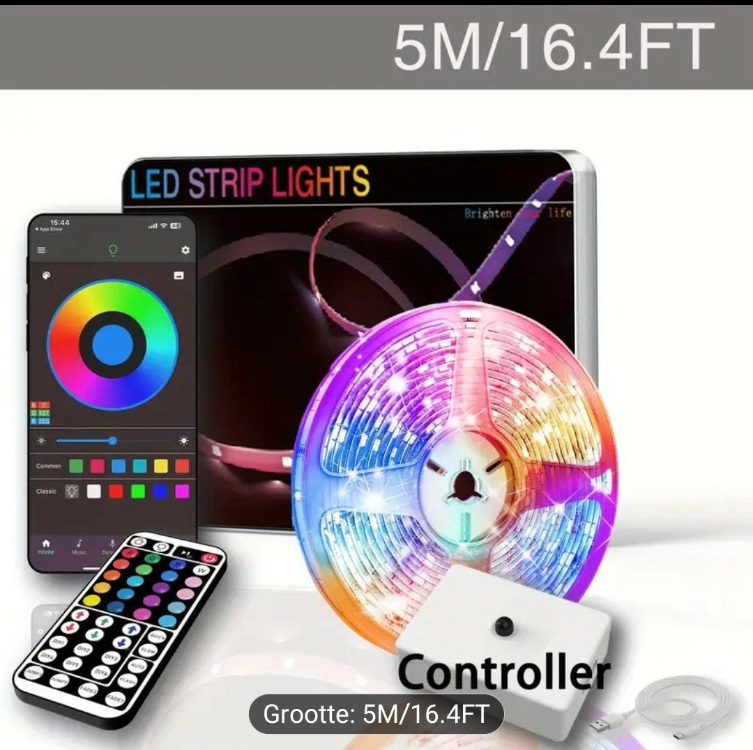 Ledstrip 5mtr met afstandsbediening, Ophalen, Nieuw