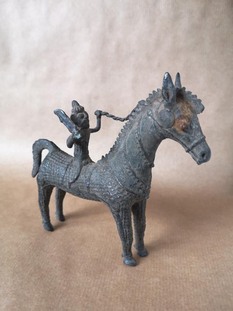 Oude Dhokra paard uit India, Antiek en Kunst, Ophalen of Verzenden