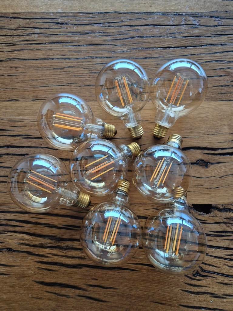 8 Kruitvat slimme LED filament lampen, E27, app bedienbaar, Huis en Inrichting, Lampen | Losse lampen, 30 tot 60 watt, Led-lamp