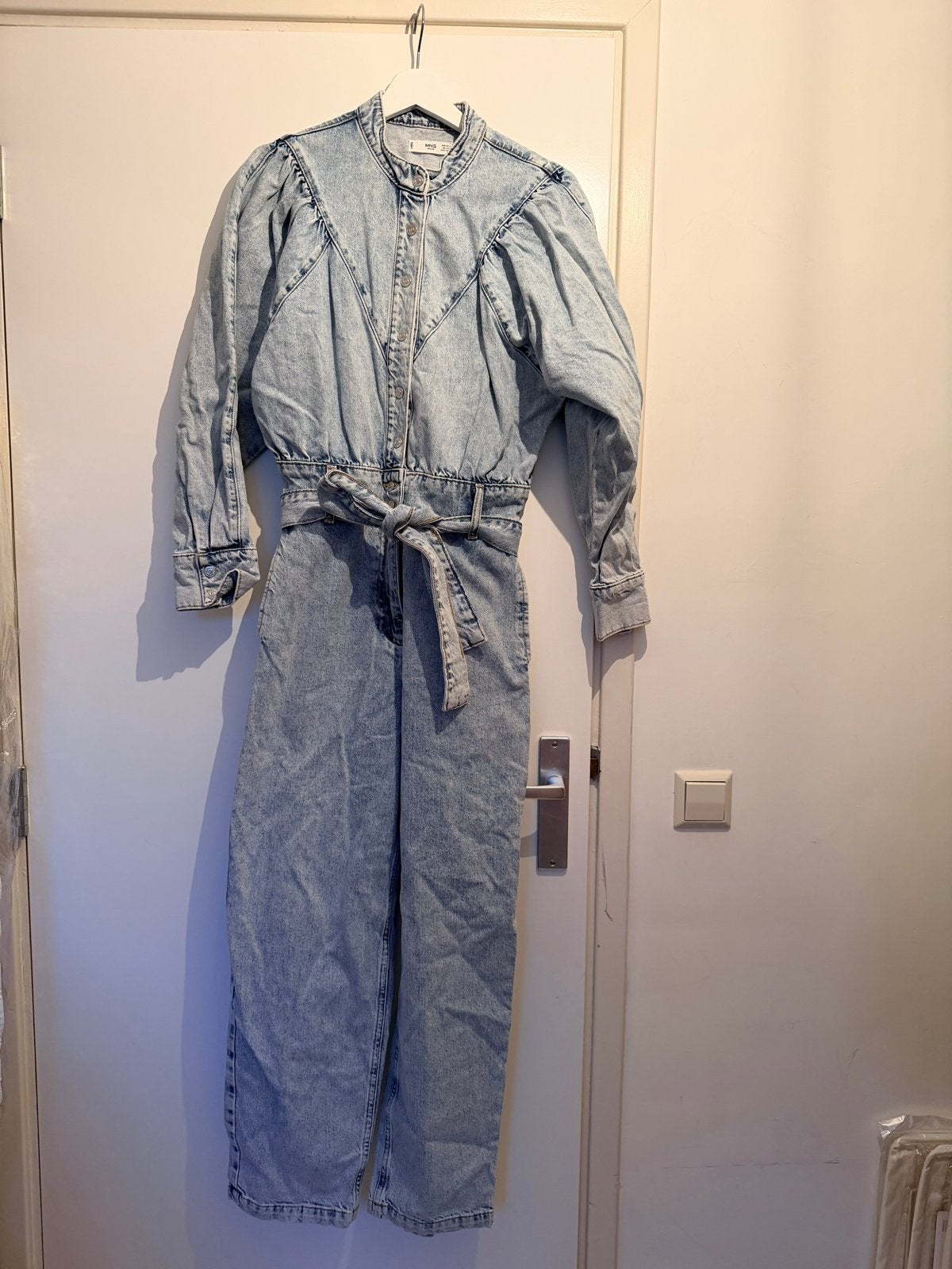 Stijlvolle denim jumpsuit - Slechts 1x gedragen!, Ophalen of Verzenden, Zo goed als nieuw, Maat 38/40 (M), Blauw