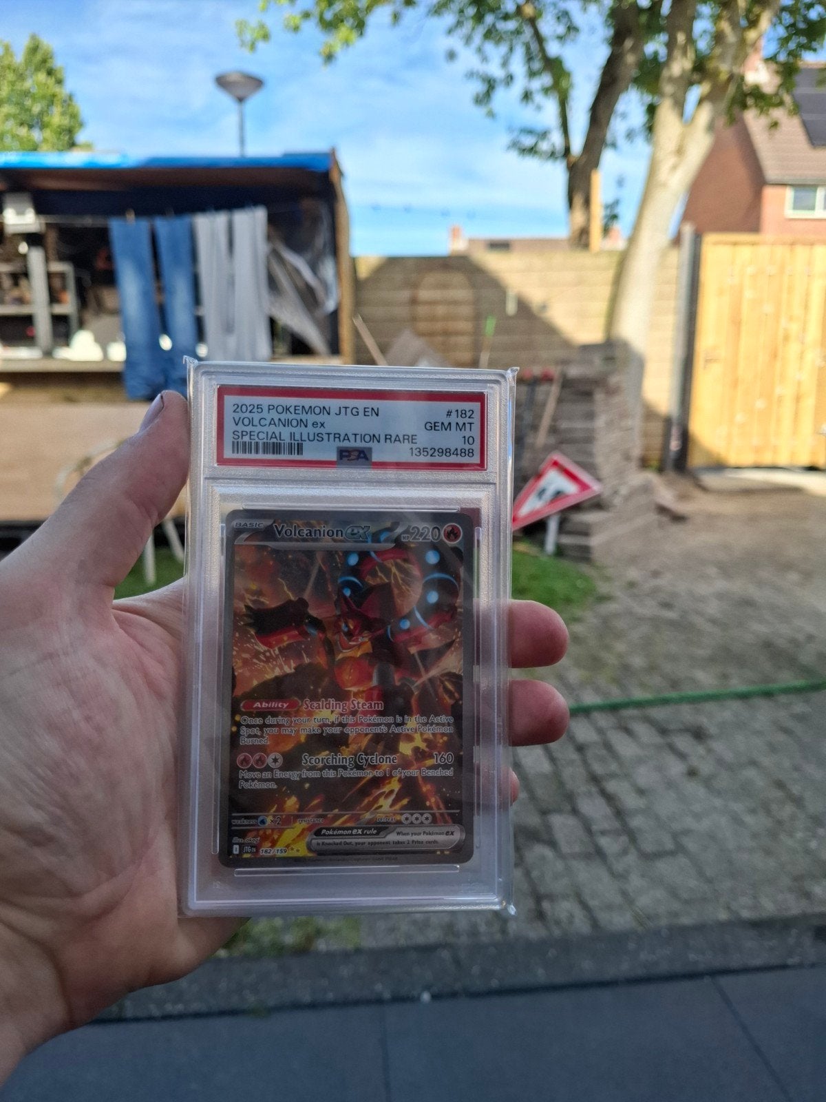 Volcanion ex Special Illustration Rare PSA 10 Pokémon Kaart, Ophalen of Verzenden, Nieuw, Losse kaart