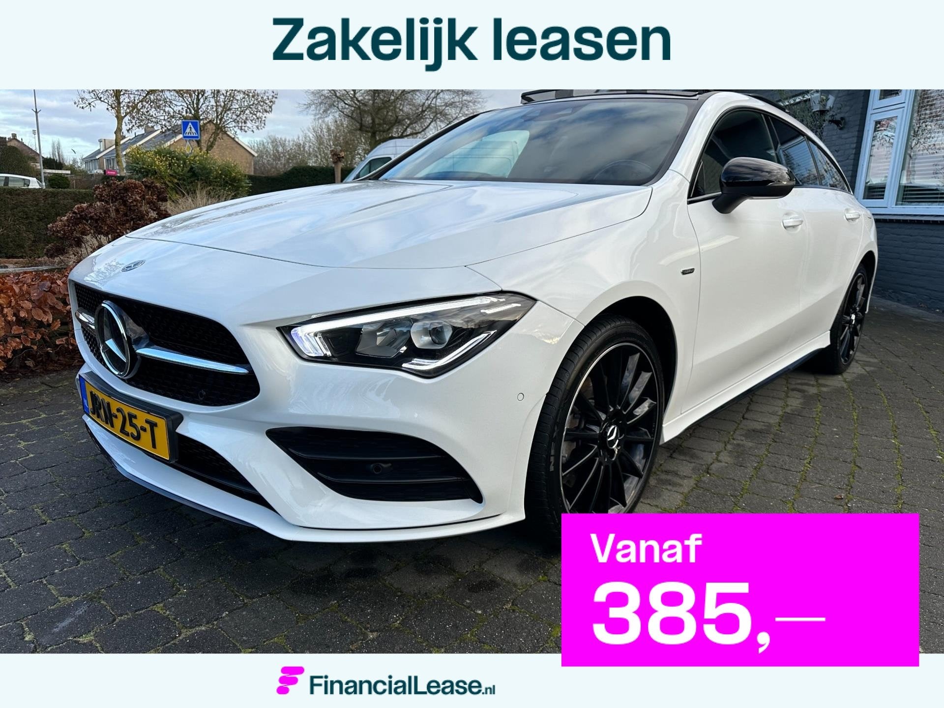 Mercedes-Benz CLA-klasse Shooting Brake 250 e AMG, Pano, BTW, Gebruikt, 4 cilinders, Wit, Plug-in hybride