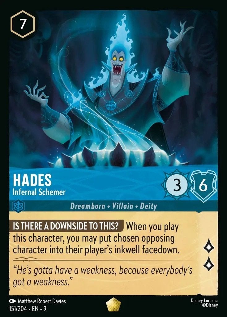 Disney Lorcana - Fabled - 151 - Hades - Infernal Schemer, Ophalen of Verzenden, Nieuw, Losse kaart