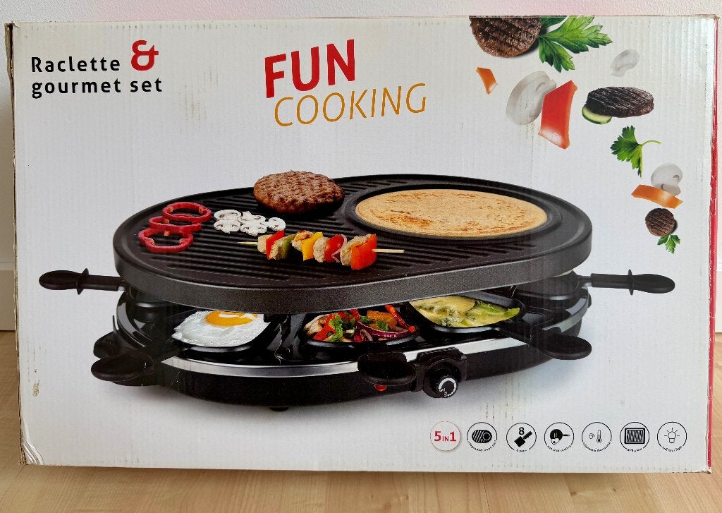 Raclette & Gourmet Set - 8 Personen, Ophalen, Zo goed als nieuw, 8 personen of meer