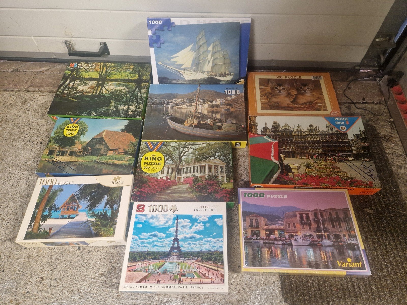 10 puzzels compleet gecontroleerd, Ophalen, 500 t/m 1500 stukjes, Zo goed als nieuw, Legpuzzel
