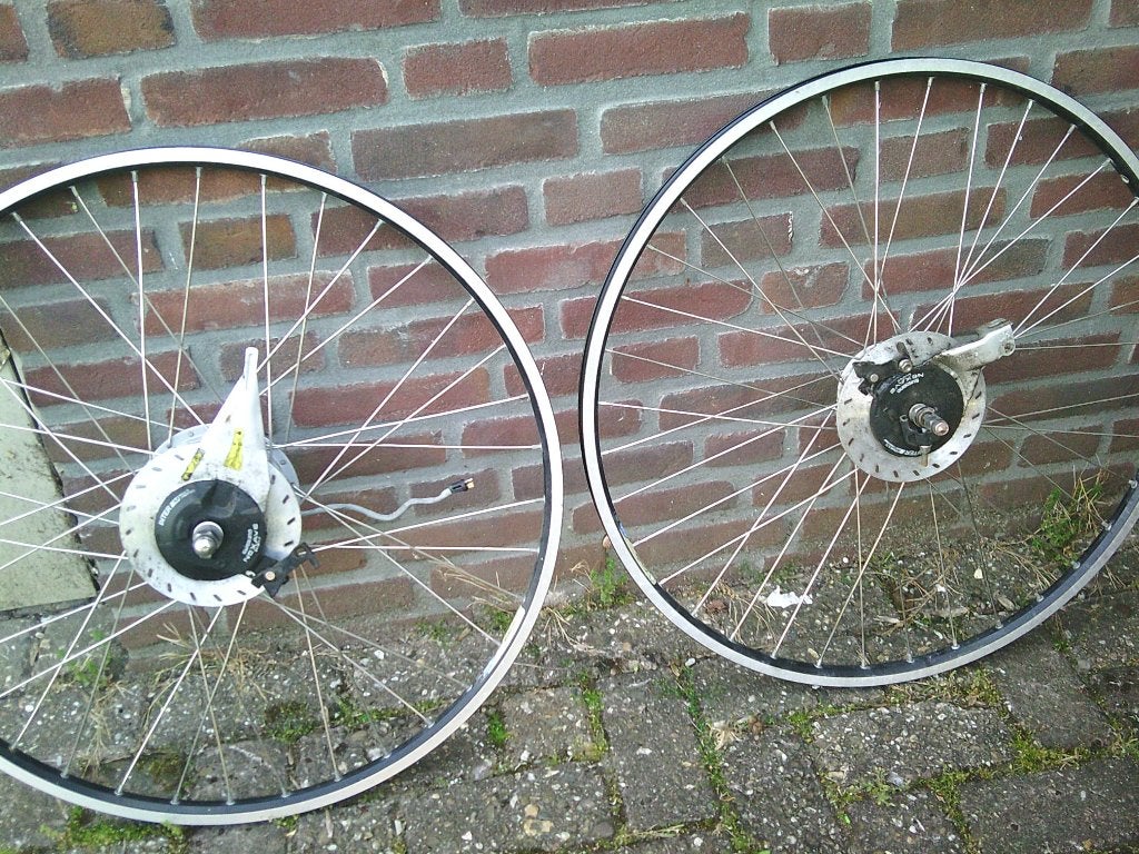 Voor en achter wiel 28 inch velg elektrische fiets Gazelle, Fietsen en Brommers, Fietsonderdelen, Gebruikt, Ophalen of Verzenden
