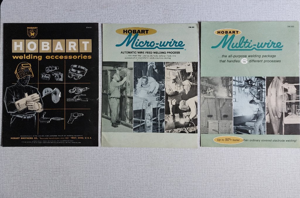 4 HOBART Folders / Brochures - Vintage, Boeken, Catalogussen en Folders, Gelezen, Folder, Ophalen of Verzenden