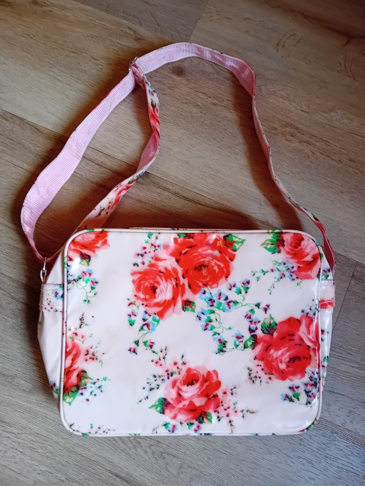 Schoudertas/schooltas met bloemenprint - De Kunstboer, Ophalen of Verzenden, Zo goed als nieuw, Overige kleuren, Schoudertasje