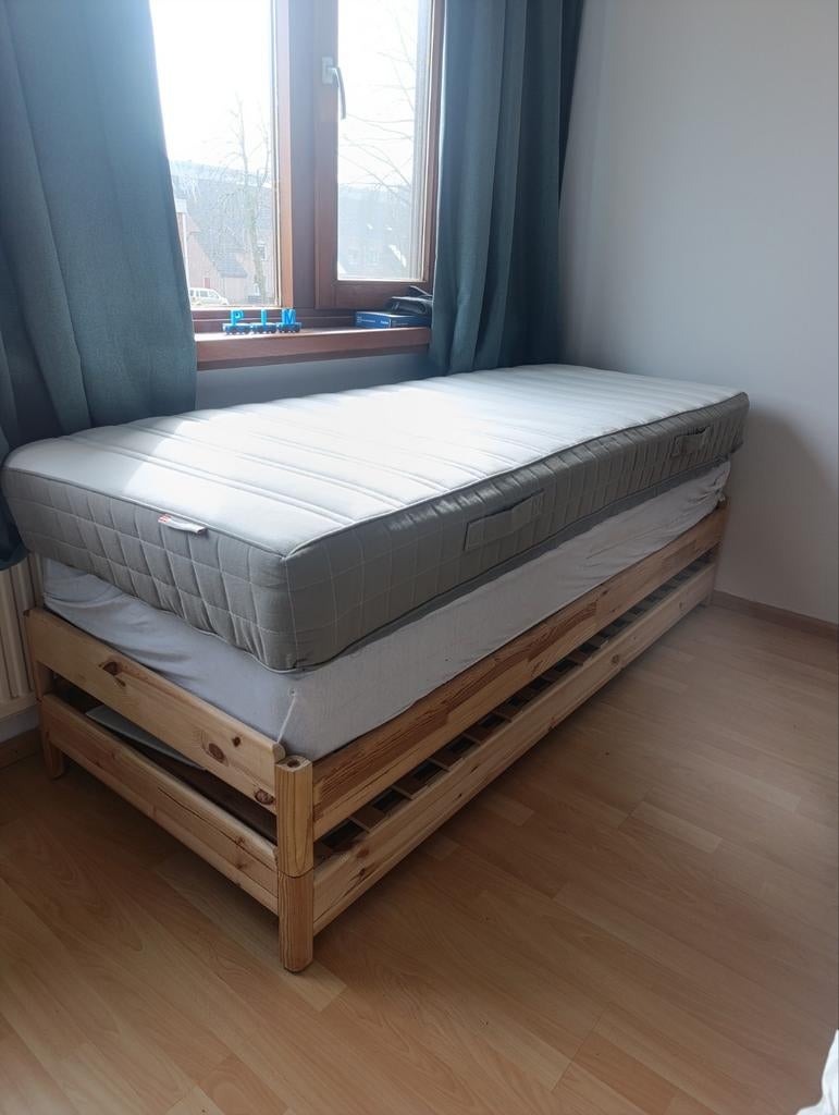 IKEA 2x 80x200 Hamarvik met frame 250 euro weg=weg, Ophalen, Gebruikt, 80 cm, 200 cm