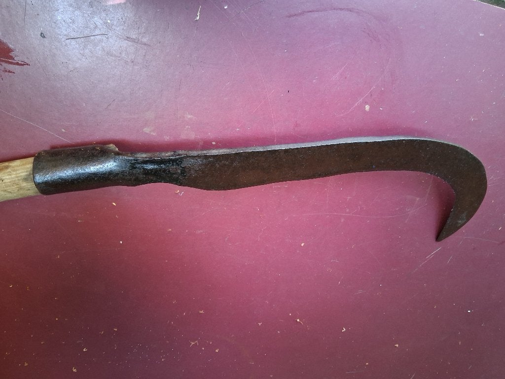 Vintage Hiep of Kapmes, billhook, hand gesmeed, Ophalen, Gebruikt, Overige typen