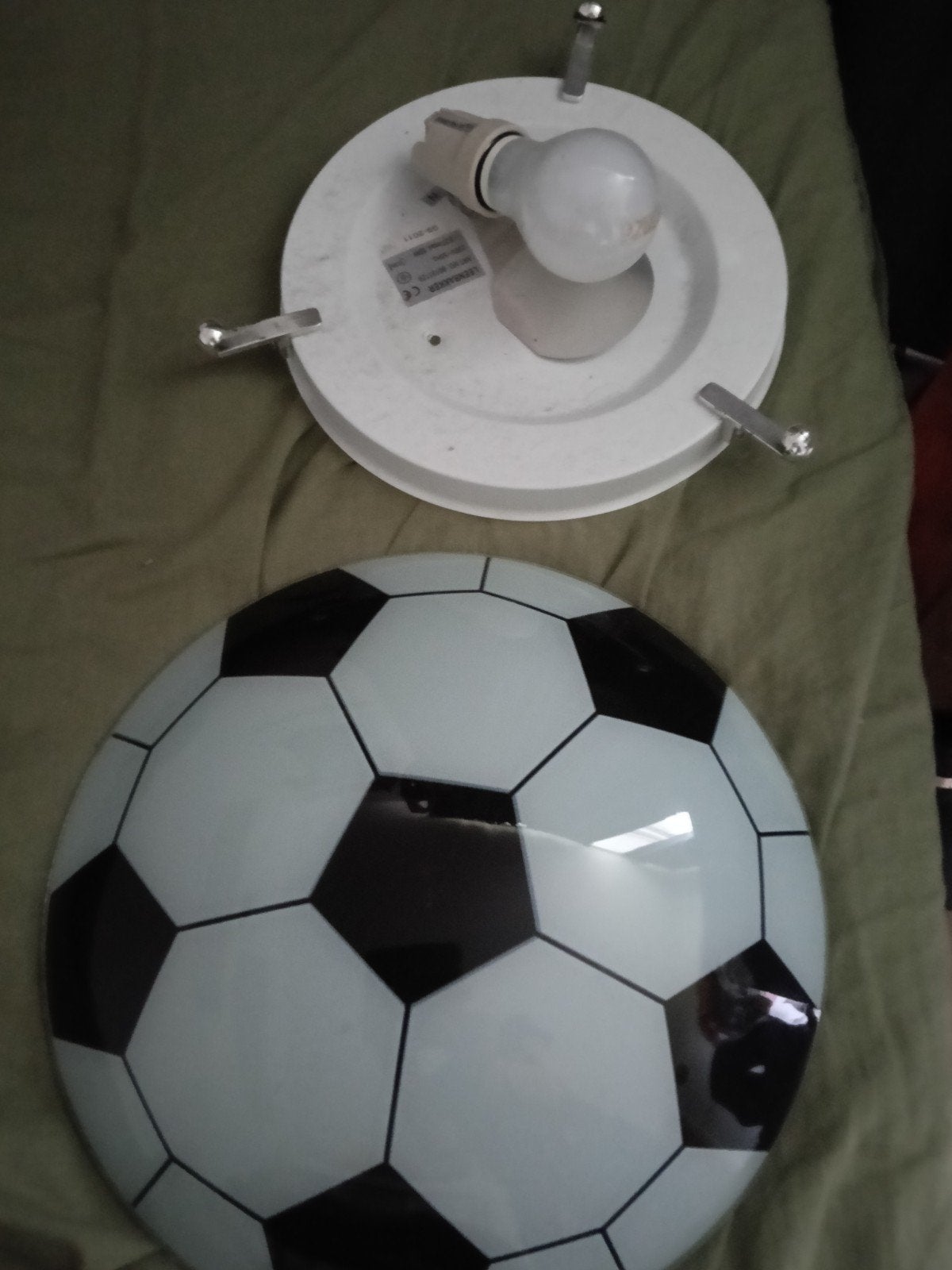 Voetbal plafondlamp - perfect voor kinderkamer, Ophalen of Verzenden, Gebruikt