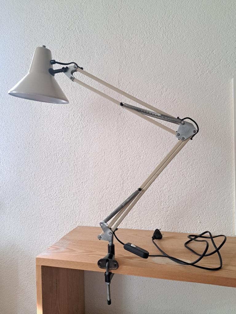 Architectenlamp, bureaulamp, werklamp, schaarlamp retro, Huis en Inrichting, Lampen | Tafellampen, Ophalen of Verzenden, Gebruikt