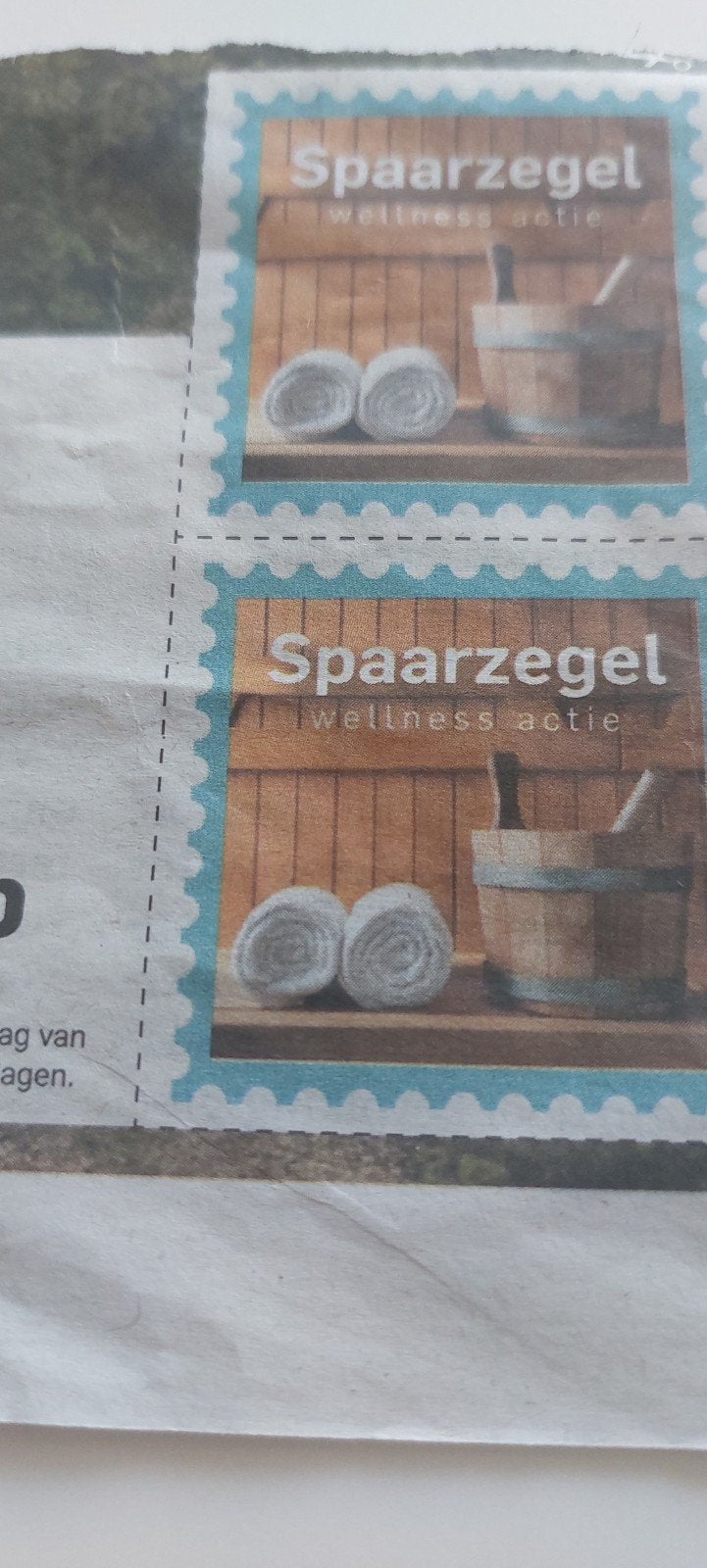 4 gratis sauna zegels, Ophalen, Winkel, Super of Benzinepomp, Volle spaarkaart