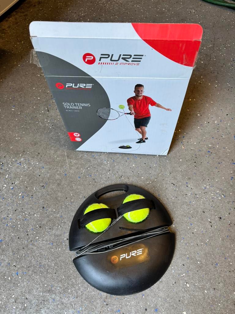 PURE SoloTennis Trainer plateaumet 2 ballen, Ophalen of Verzenden, Gebruikt