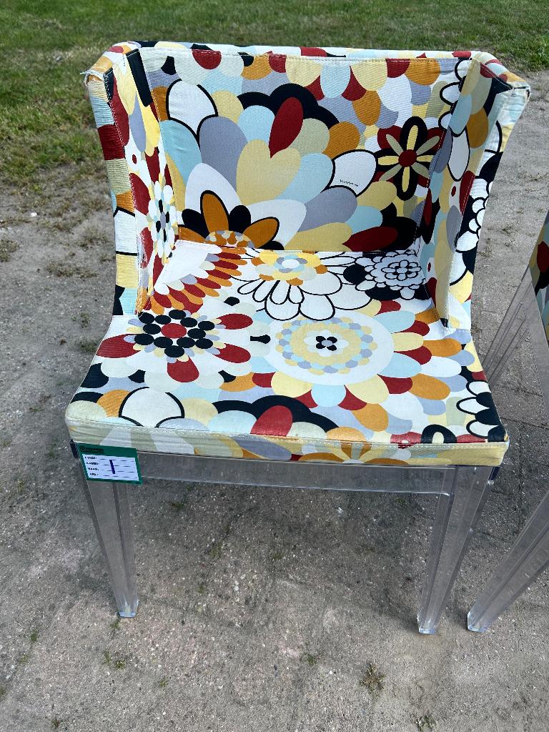 4* Design Kartell Mademoiselle stoelen – Philippe Starck, Ophalen, Stof, Gebruikt, Overige kleuren
