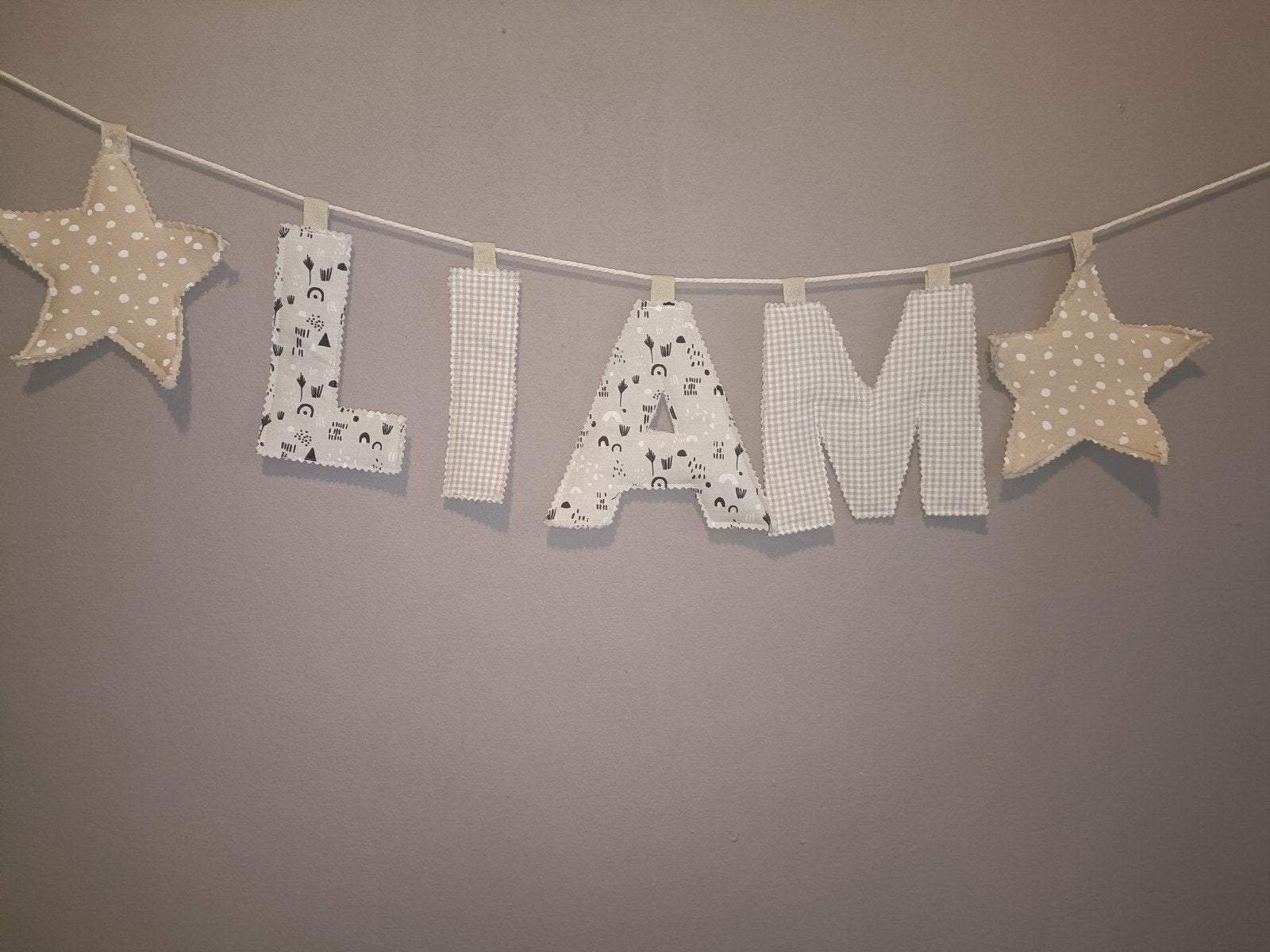 Stoffen slinger, slingers, letter banner, kraamcadeau, Ophalen of Verzenden, Nieuw, Overige materialen