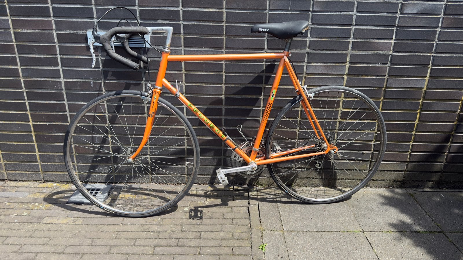 Vintage Peugeot 'Course' racefiets - 1979 - Oranje, Fietsen en Brommers, Gebruikt, Staal, 57 tot 61 cm, Ophalen