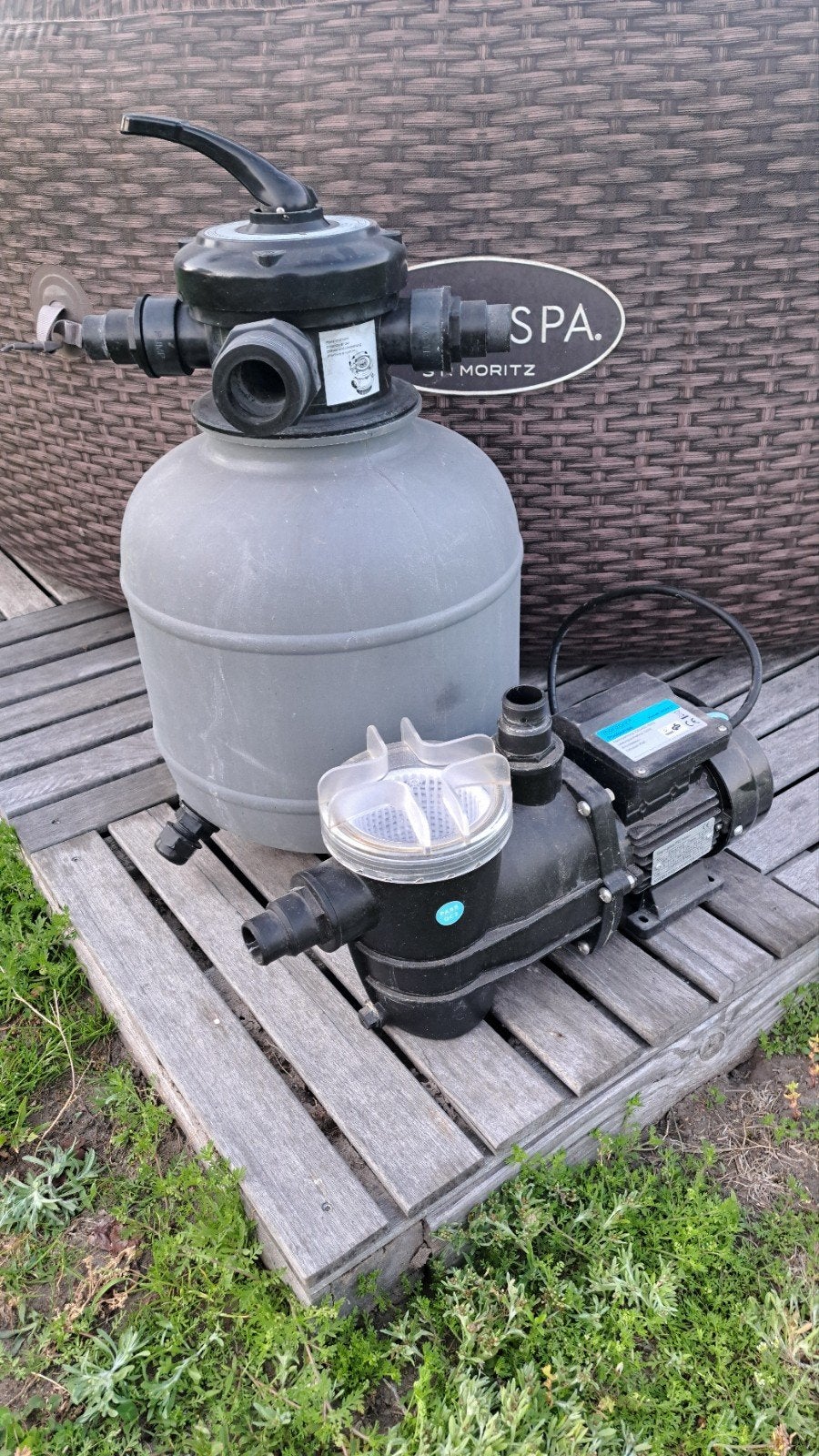 Monzana Zandfilterpomp MZPP27 voor zwembad, Tuin en Terras, Ophalen of Verzenden, Gebruikt, Zwembadpomp