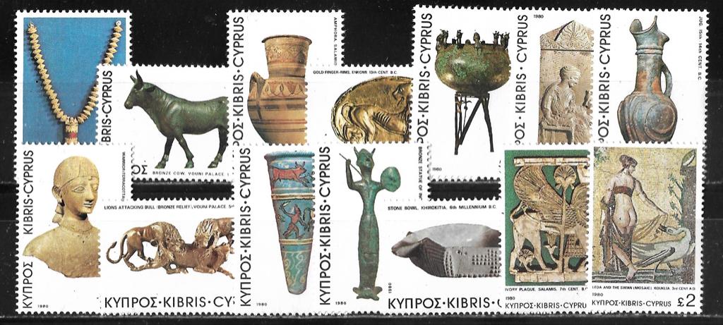 Cyprus 1980 schatten van Cyprus postfrisse serie Vl. 350/363, Verzenden, Griekenland, Postfris
