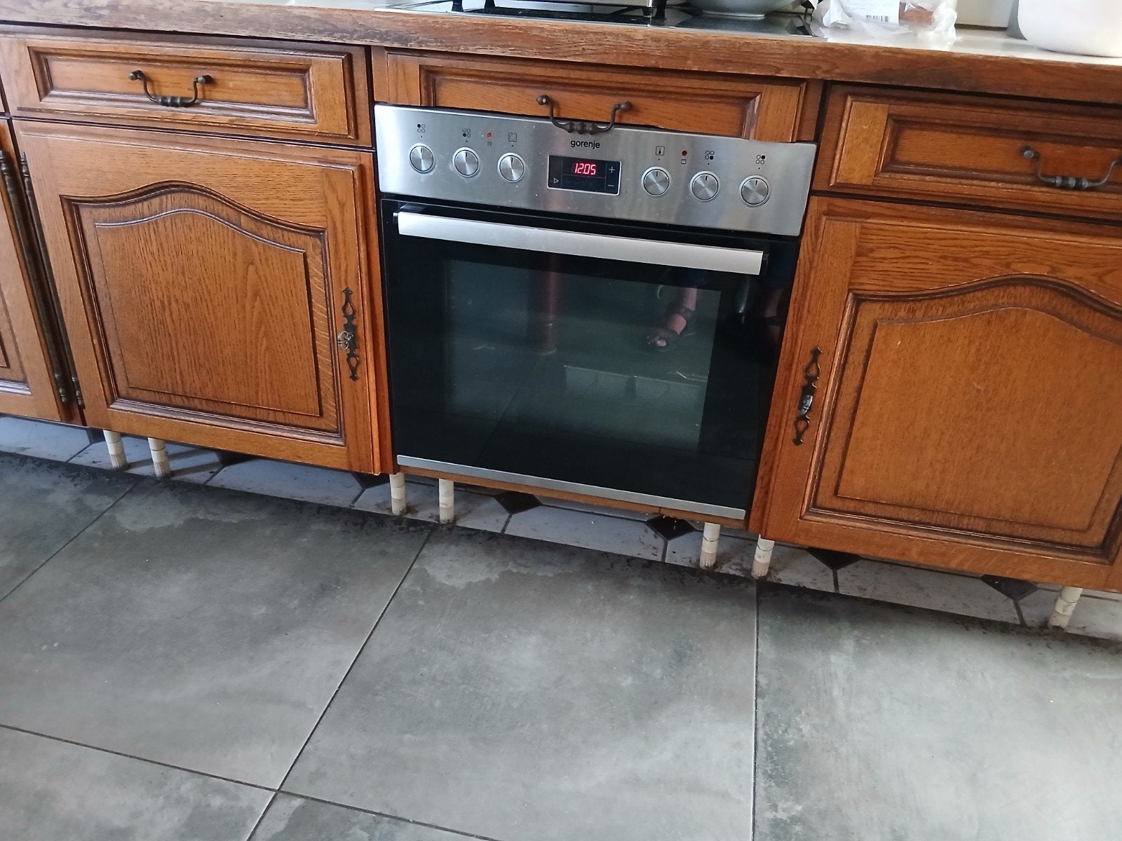 vintage eiken keuken 200 x 300 cm., Ophalen, Gebruikt, Kunststof, Hoekkeuken