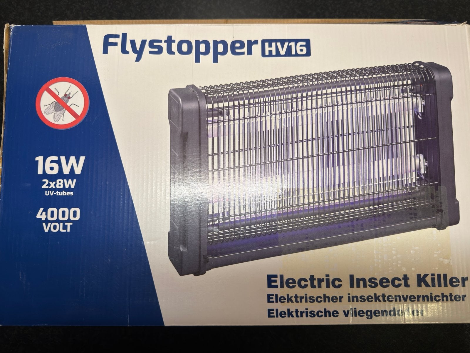 Flystopper HV16 Elektrische Insectenverdelger 16W 4000V, Ophalen of Verzenden, Nieuw