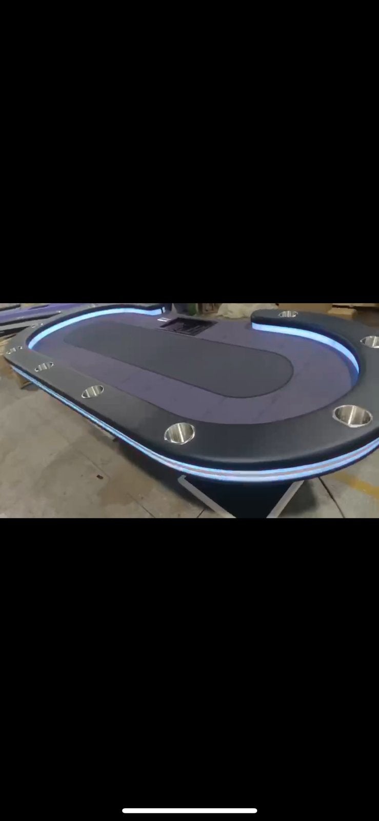 Pokertafel met led licht, Ophalen, Zo goed als nieuw