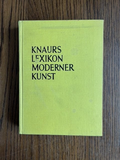 knaurs lexikon moderner kunst				1955, Ophalen of Verzenden