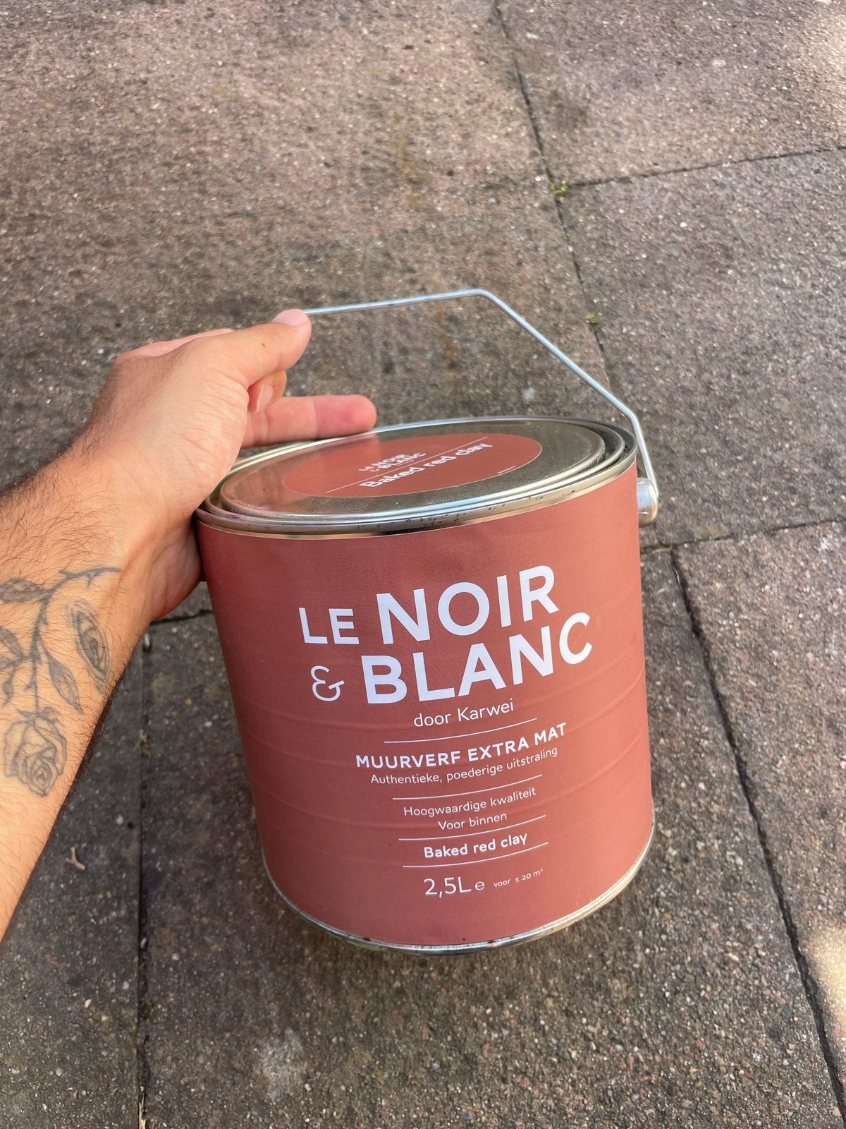 Le Noir & Blanc Muurverf Extra Mat Baked Red Clay 2,5L, Ophalen, Bruin, Nieuw, Verf