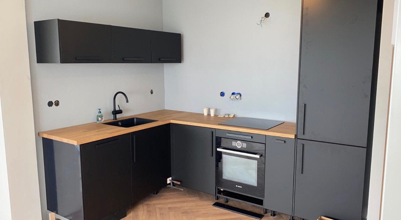 IKEA KUNGSBACKA mat zwart keukenfronten + panelen, Huis en Inrichting, Ophalen, Gebruikt, Zwart, Overige typen