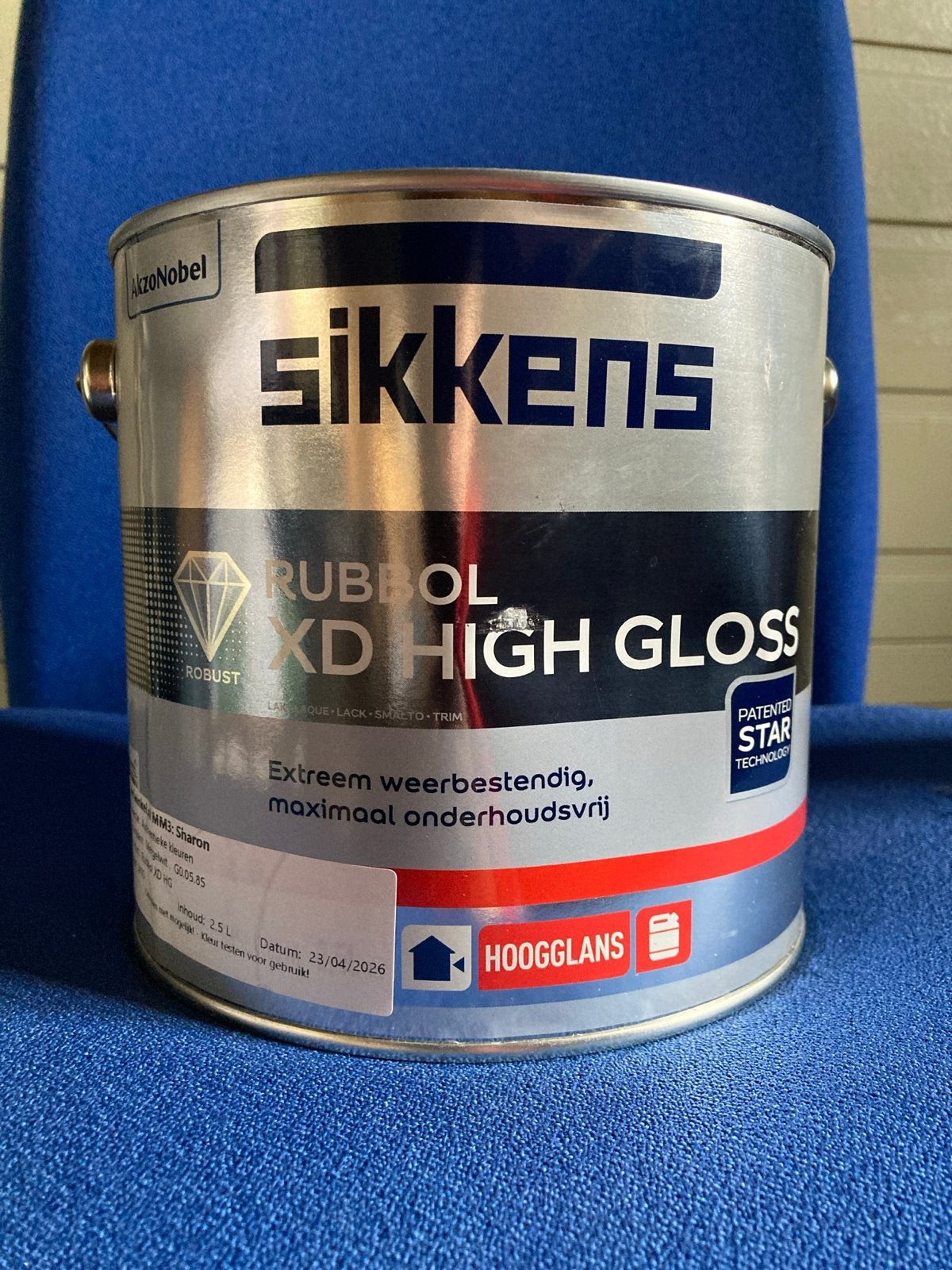 Sikkens Rubbol XD High Gloss mergelwit 2.5L - Nieuw & Ongeop, Wit, Nieuw, Ophalen of Verzenden, Lak