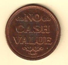 Penning - Token - NO CASH VALUE - USA - NIEUW, Postzegels en Munten, Penningen en Medailles, Ophalen of Verzenden, Overige materialen
