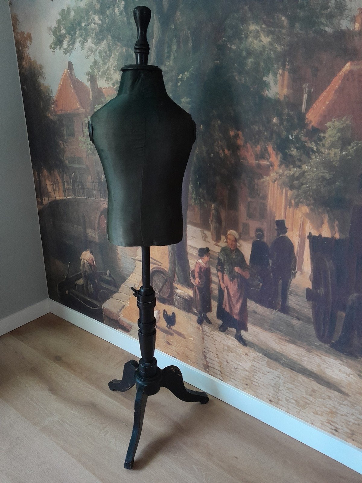 Fantastische paspop/buste brocante, Ophalen, Gebruikt, Zwart, Brocante