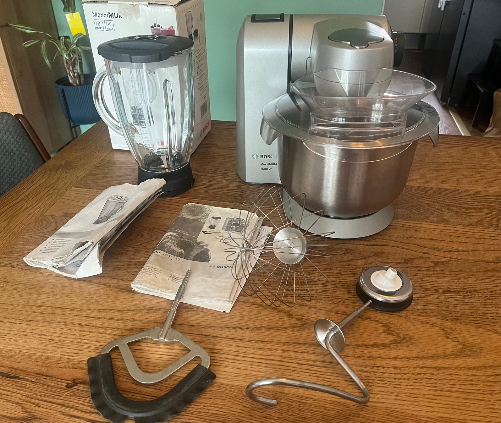 Bosch MaxxiMUM 1600W Keukenmachine MUMXL+ Blender, 4 liter of meer, Ophalen, Gebruikt, 3 snelheden of meer
