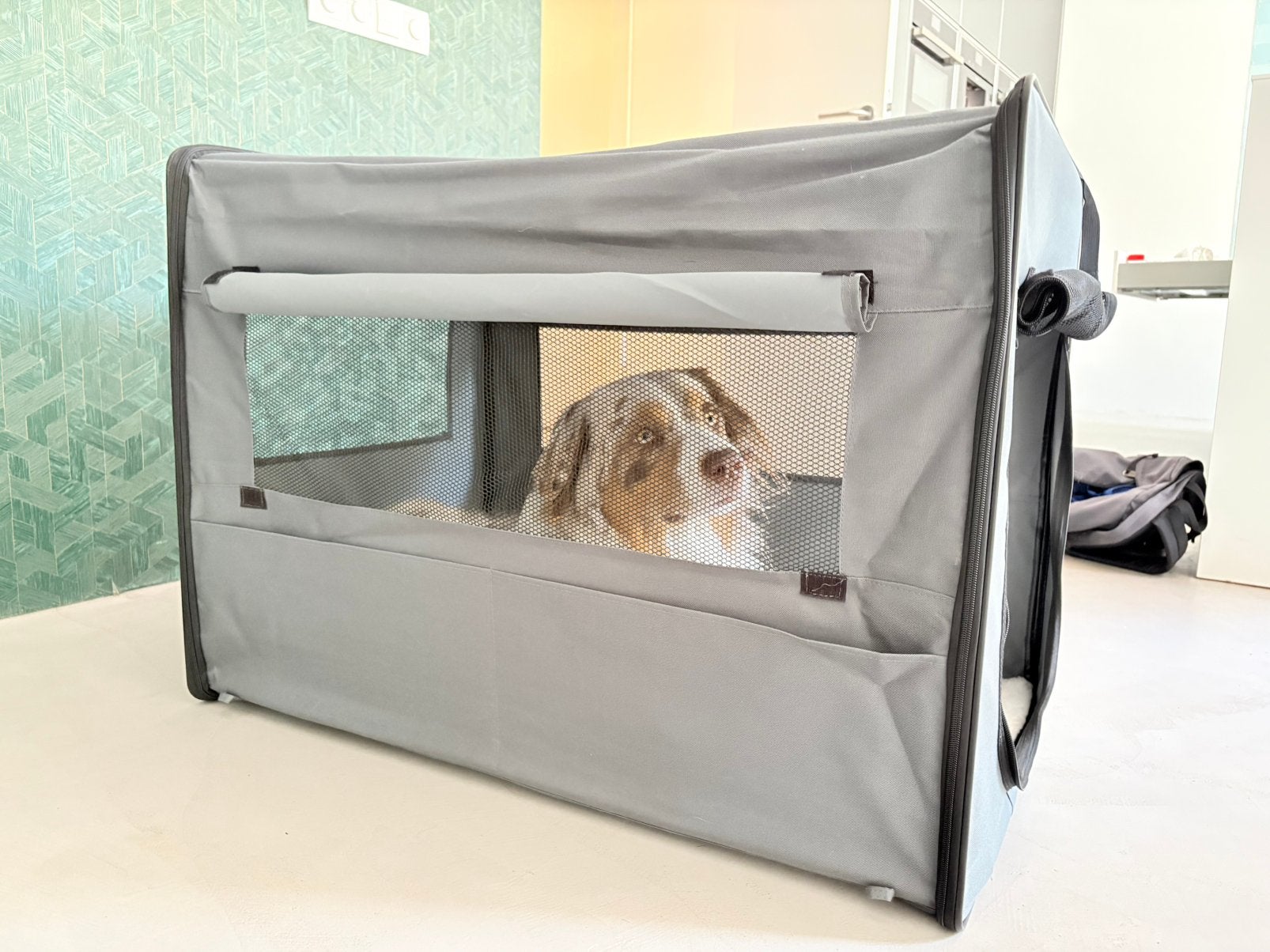 Draagbare opvouwbare hondenbench XL (89x59x66cm), Dieren en Toebehoren, Ophalen, Zo goed als nieuw