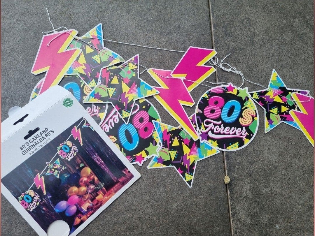 themafeest versiering jaren '80, Ophalen of Verzenden, Versiering, Geboorte of Huwelijk