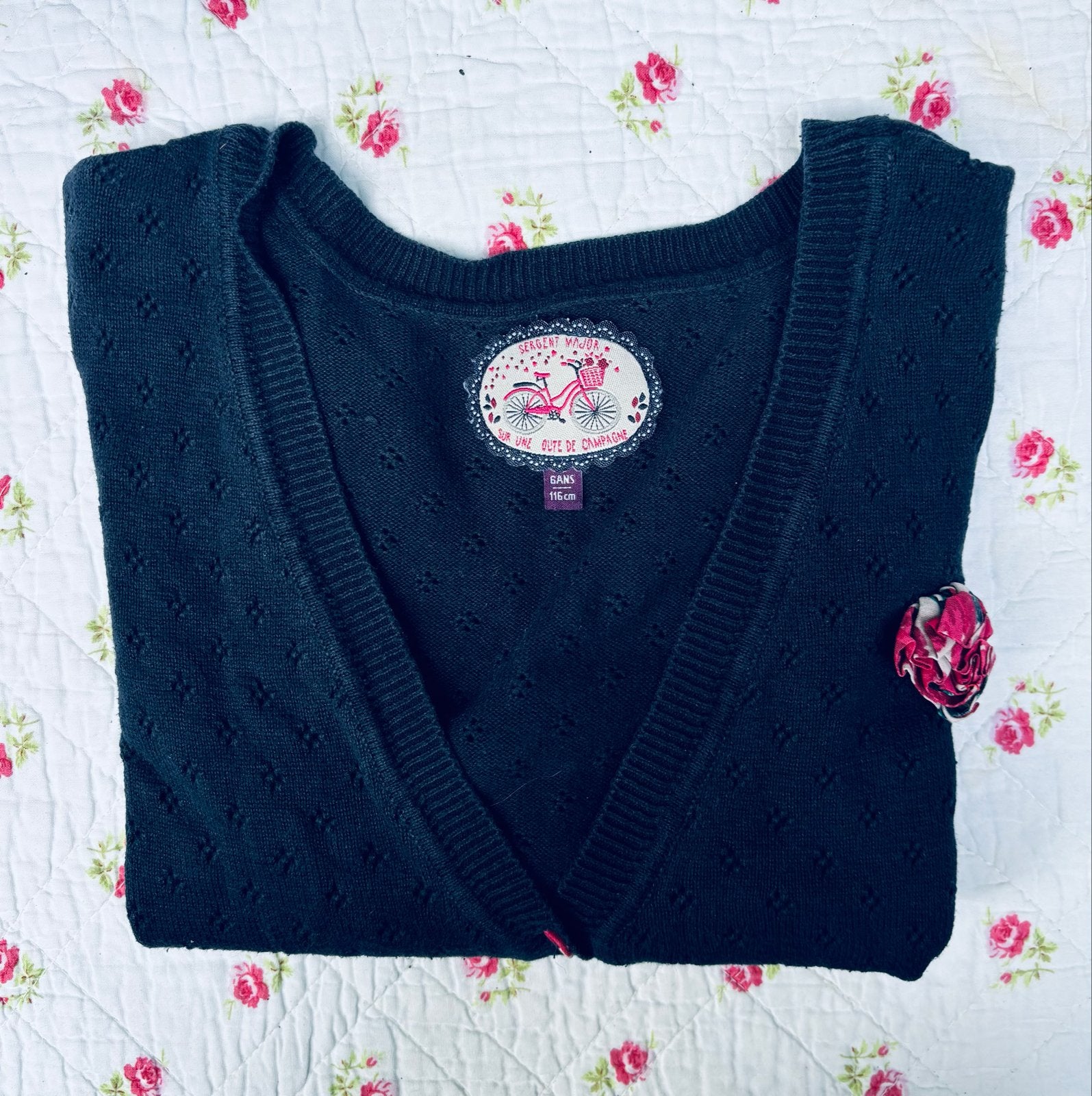Sergent Major - Donkerblauw vestje met details - 116, Ophalen of Verzenden, Zo goed als nieuw, Meisje