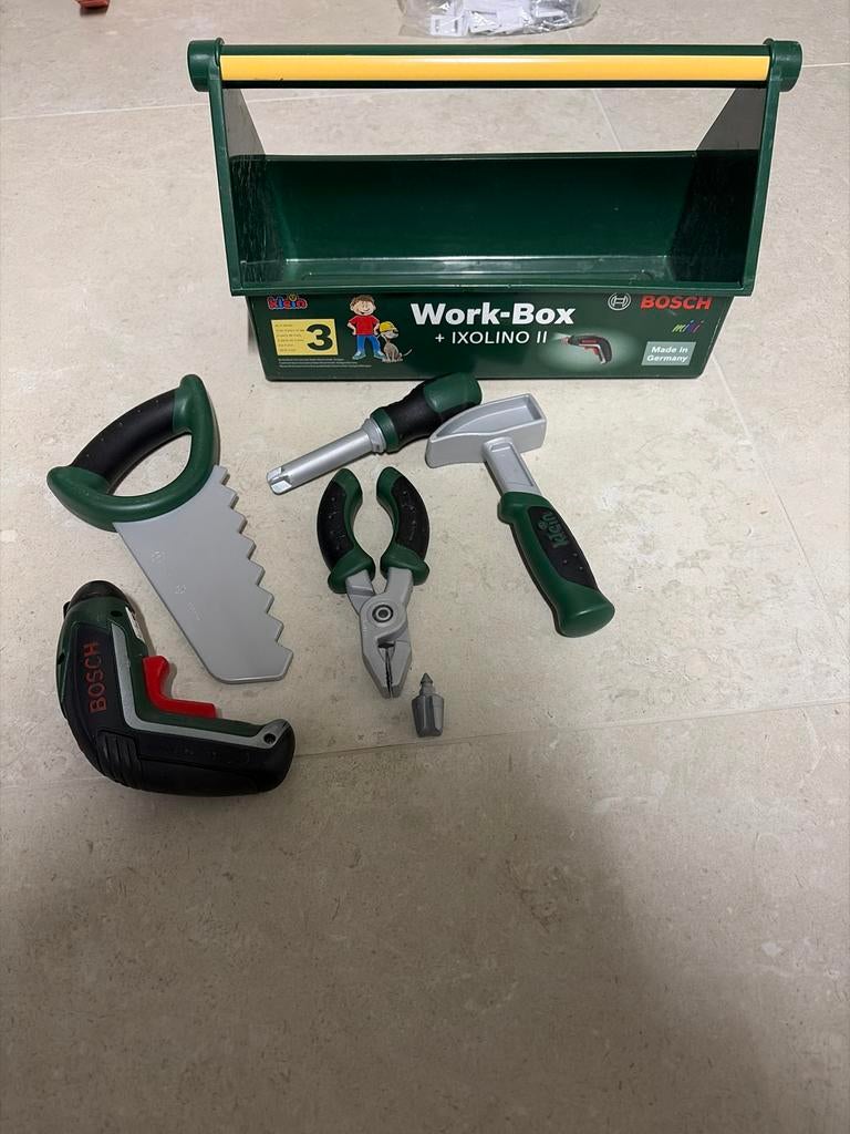 Bosch Work-Box + IXOLINO II gereedschapskist voor kinderen, Ophalen, Gebruikt