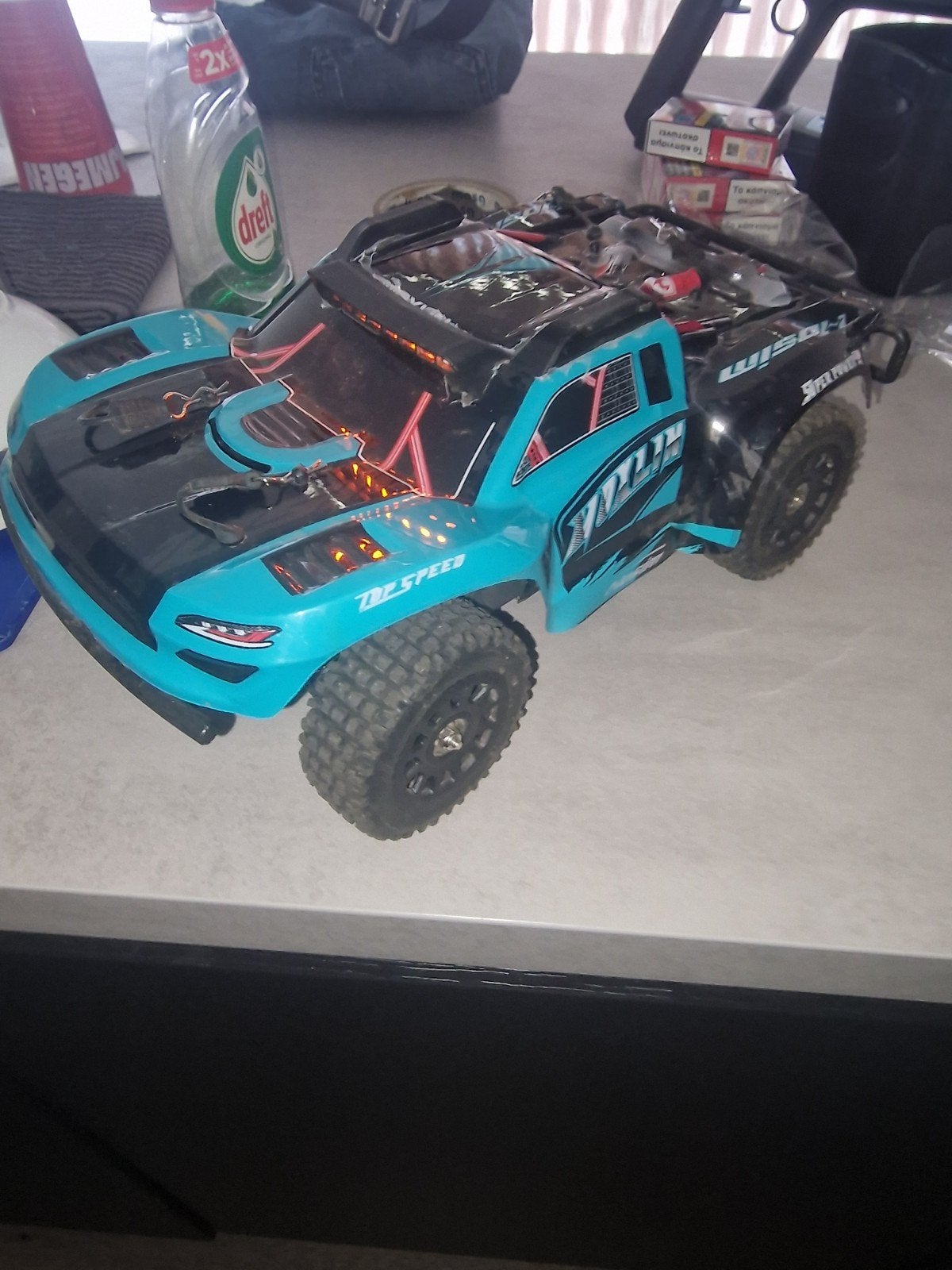 Snelle Race Auto 1:14 - Zo goed als nieuw, Ophalen of Verzenden, Zo goed als nieuw, Overige schalen
