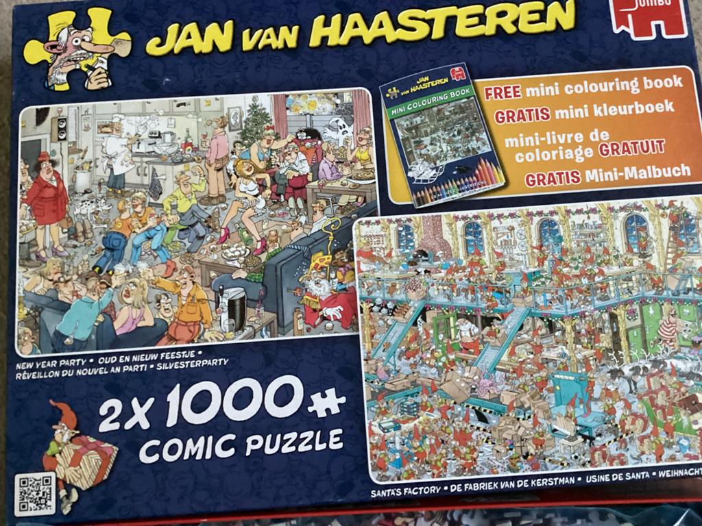 Jan van haasteren. 2x1000 stuks in 1 doos., Ophalen, 500 t/m 1500 stukjes