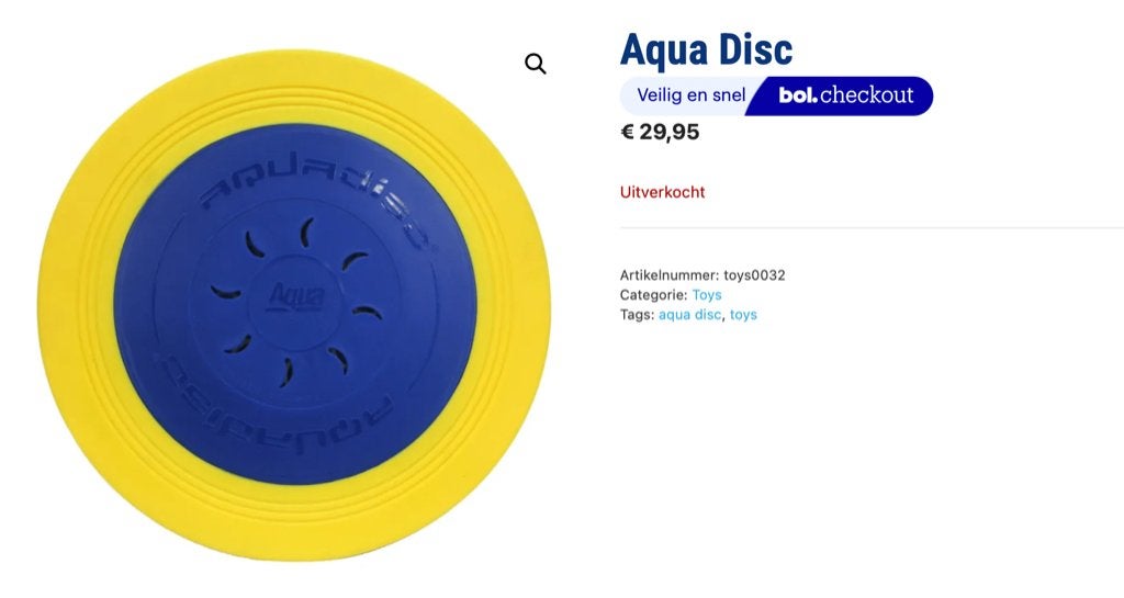 aqua disc onderwater frisbee, Ophalen, Gebruikt